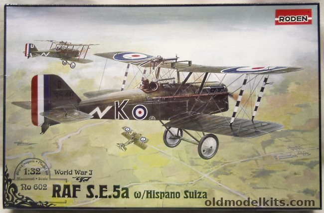 Roden 1/32 RAF SE-5a Scout Hispano Suiza - (SE.5a), Ro602 plastic model kit